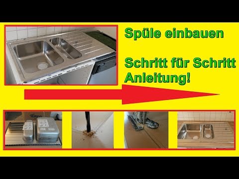 Küchenspüle einbauen – Spüle in Arbeitsplatte – Küchenplatte / Küchenarbeitsplatte zuschneiden