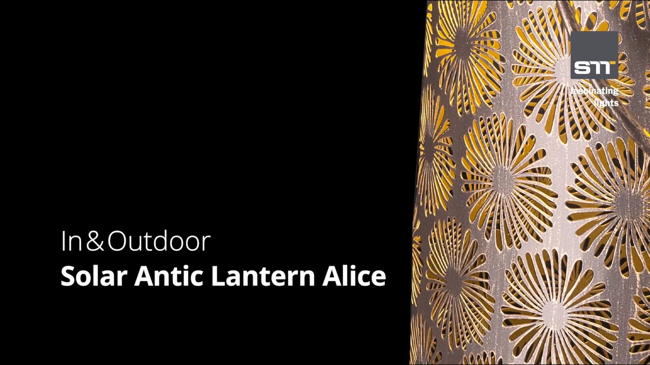 STT Laterne Solar Antic Alice, Ø 20 x 32.5 cm, Anthrazit