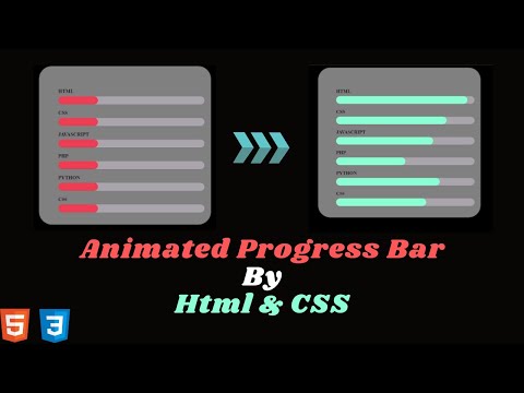 Animated Skills Progress Bar Using Html Css Htmlcss Csstricks Programming Webdevelopment