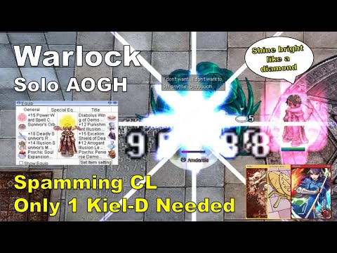 [BB iRO] Warlock Chain Lightning Spamming - Solo AOGH with Gears Review - Warlock Series