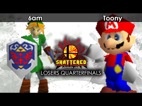 Smash 64:  VR | 6 AM (Link) V Toony (Mario) - Shattered 44 Tournament SSB64