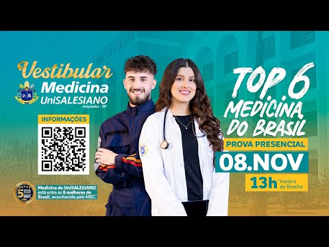 🚨 Estão abertas as inscrições para o Vestibular de Medicina UniSALESIANO 2026!