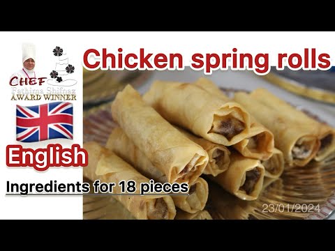 Chicken roll recipe | Iftar recipe | Chicken spring roll | Muslim snack recipe | Sri Lankan cuisine
