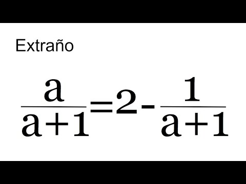 RESOLUCIÓN DE UNA ECUACIÓN RACIONAL EXTRAÑA. Matemáticas Básicas