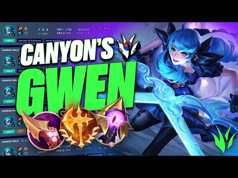 Canyon's GWEN JUNGLE Is TAKING OVER Korea! (Again) | COMEBACK To Win ANY Game!