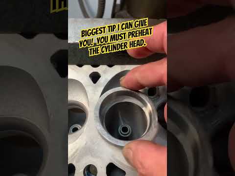 Biggest tip I can give you!  You must preheat the cylinder head and freeze the valve seat. #sbi #diy