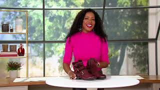 Miz Mooz Leather Buckle Ankle Boots- Shane on QVC