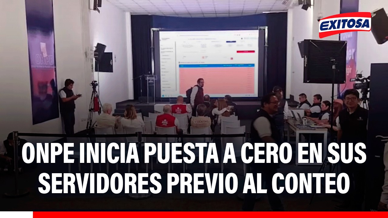 🔴🔵 ONPE da comienzo a la puesta a cero en servidores previo al conteo de oficial de votos