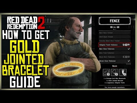 HOW TO GET THE GOLD JOINTED BRACELET FOR THE ALLIGATOR TOOTH TALISMAN - RED DEAD REDEMPTION 2