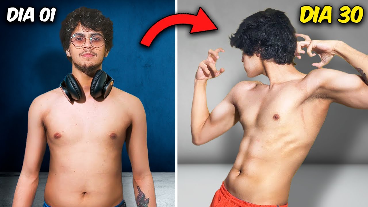 Treinei em Casa Sozinho por 30 Dias e Veja a Evolução