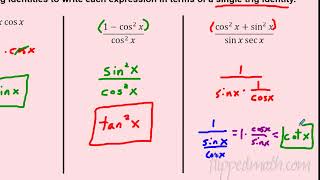 AP Precalculus – 3.12A Equivalent Representations of Trigonometric Functions