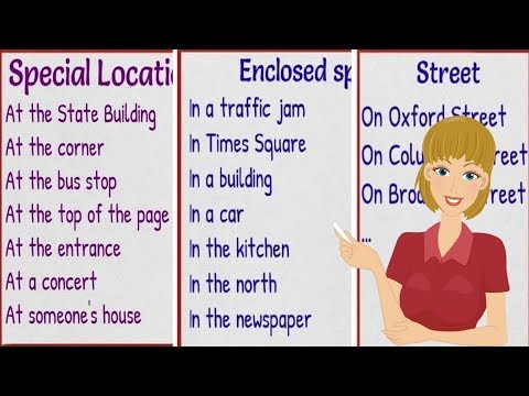How to Use Prepositions of Place IN - ON - AT Correctly in English