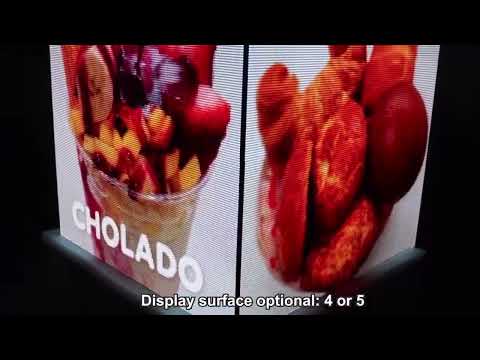 Outdoor IP65 Waterproof LED MAGIC CUBE DISPLAY - Installation at retail STORE