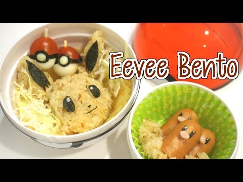 How to make Eevee Bento Box Tutorial (Pokemon Bento Box) ポケモンキャラ弁作り方 Video