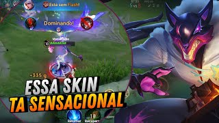 JOGUEI COM A NOVA SKIN DO BAI QI | Caçador Fliperama - honor of kings