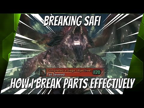 BREAKING SAFI, HOW I BREAK PARTS EFFECTIVELY - MHW: Iceborne