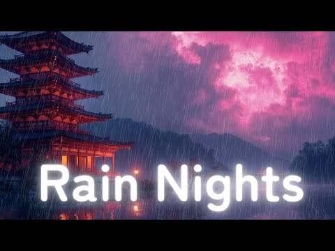 Kyoto Temple Storm | Japanese Rain Reflection Lofi 3H