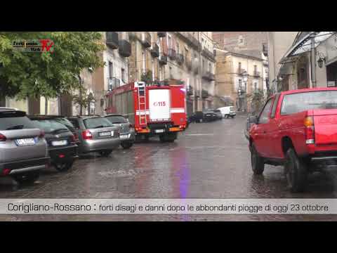 Corigliano Rossano: forti disagi e danni dopo le abbondanti piogge di oggi 23 ottobre
