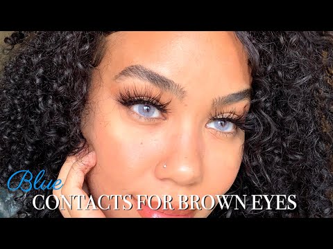 The Most Natural Contacts For BROWN EYES! Blue Edition...