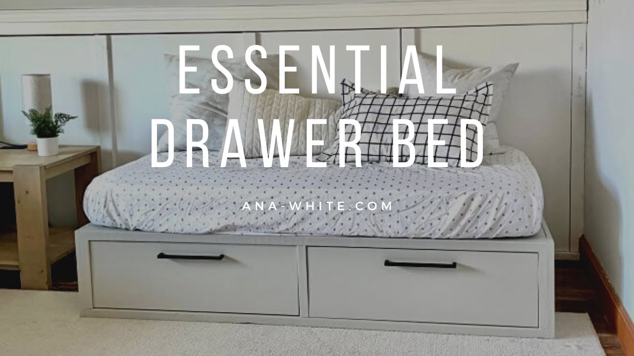 Watch video DIY Drawer Bed with Free Plans Now DIY Drawer Bed with Free Plans