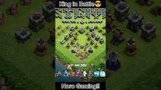 King almost finish the all defenders in Clash of clans!!#shorts #norogaming #clashofclans #king