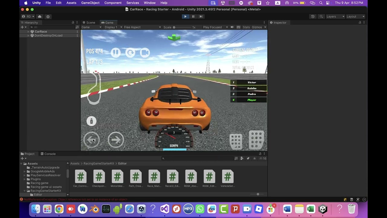 car race unity source code