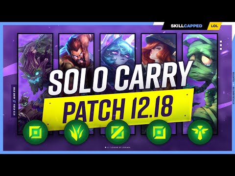 3 BEST SOLO CARRY Champions for EVERY ROLE in PATCH 12.18 - League of Legends