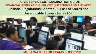 Financial Regulations CBT Questions | Civil Service CBT Examination | Series 20