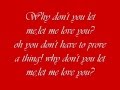 Josh Wilson-Let me love you lyrics