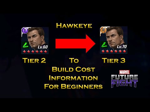 Hawkeye Tier 2 To Tier 3 Build Cost Information For Beginners - F 2 P - Marvel Future Fight