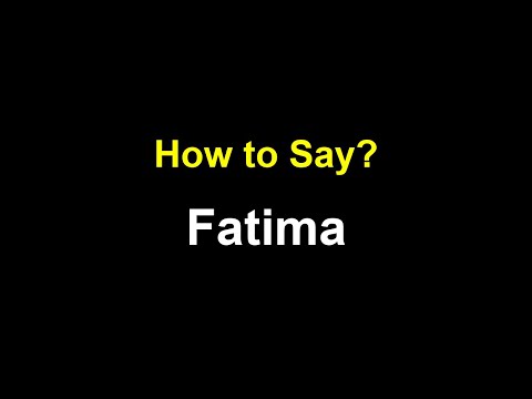 How to Pronounce Fatima | Arabic Name Pronunciation in English