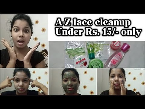 A-Z FACE CLEANUP UNDER RS. 15/- USING HERBAL PRODUCT // FULL FACE PROTECTION Video