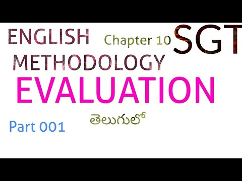 Evaluation in English language part 001 I SGT English Methodology in Telugu Video