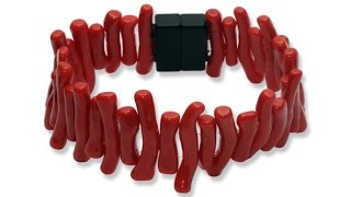 Bracciale Corallo rosso del Mediterraneo Extra rami 5mm