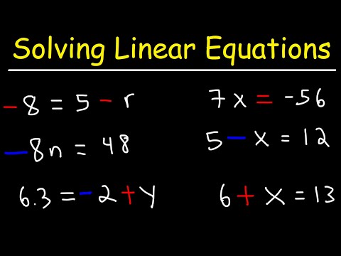 How To Solve Linear Equations In Algebra Video