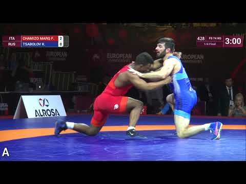 1/4 FS - 74 kg: F. CHAMIZO MARQ (ITA) v. K. TSABOLOV (RUS)