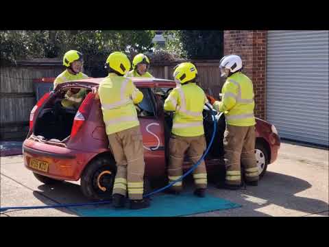 Fire crews cut the top off a car at East Preston Fire Station open day