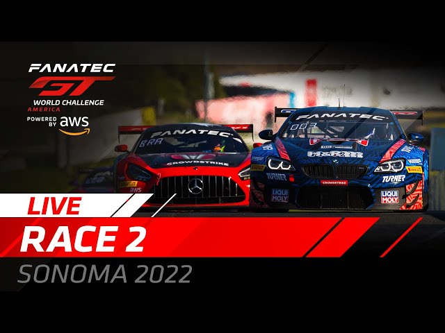 LIVE | Race 2 | Sonoma | Fanatec GT World Challenge Powered by AWS 2022 SDDEFAULT Thumbnail