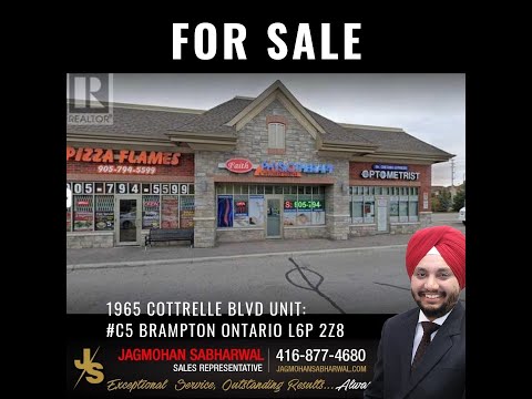 Sale of Business - 1965 Cottrelle Blvd Unit# C5 Brampton L6P 2Z8