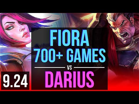 FIORA vs DARIUS (TOP) | 3 early solo kills, 700+ games, Legendary | Korea Master | v9.24