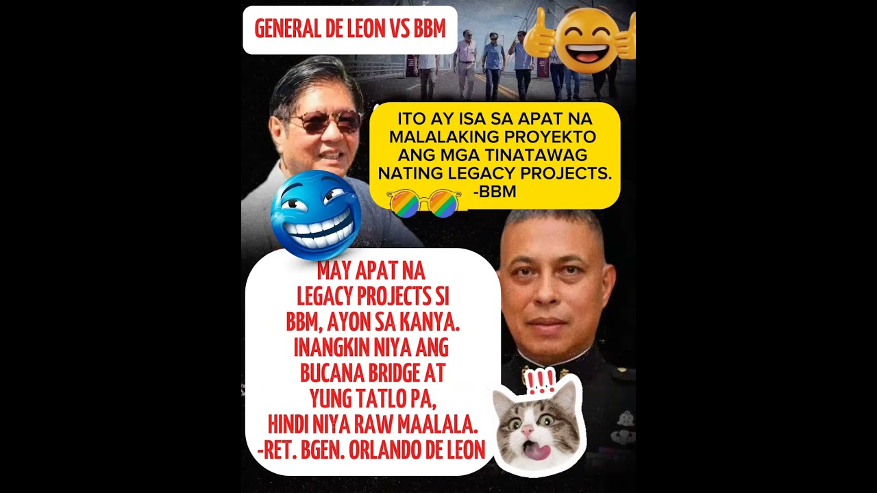 GENERAL DE LEON VS BBM: ITO AY ISA SA APAT NA LEGACY PROJECTS. #funny#comedy#jokes#foryou#shorts