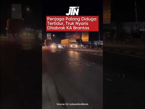 Penjaga Palang Diduga Tertidur, Truk Nyaris Ditabrak KA Brantas