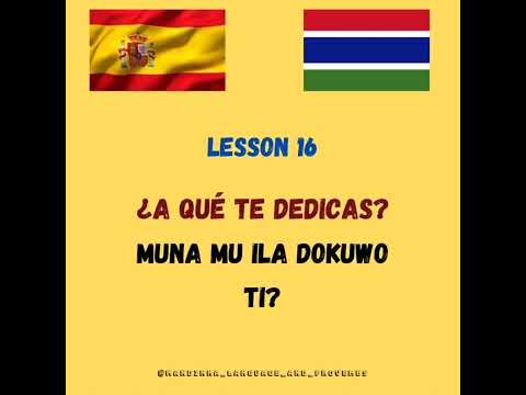 mandinka Spanish lessons 11 to 20