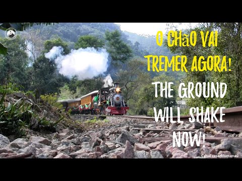 🇧🇷 O trem e o chão tremendo / The train and the vibrating ground - Apiúna/SC - 2023  (Brasil) #train