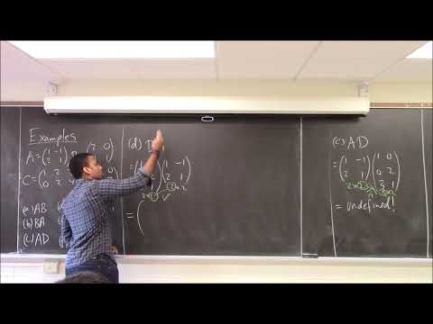Math 1108-R17 Lecture 6 - Why is Matrix Multiplication so weird? Or is it??