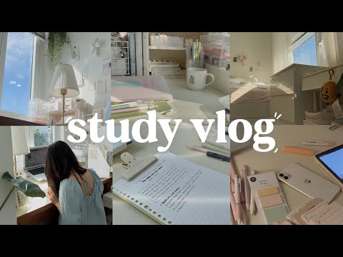 STUDY VLOG | morning rountine, unboxing, cleaning, studying productive, motivation ˚ ༘୨ৎ