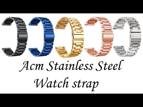 ACM Watch Strap Metal for Noise Evolve Smartwatch Belt Black Smart Watch  Strap