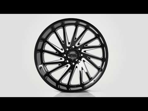 Tuff AT Truck Wheels - T2A in Gloss Black w/ Milled Spoke