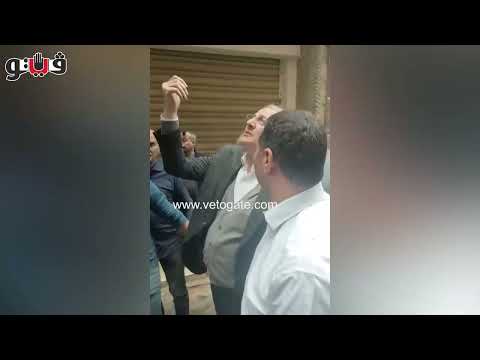 محافظ الغربية يتفقد موقع حريق التهم مخزن مفارش بالمحلة