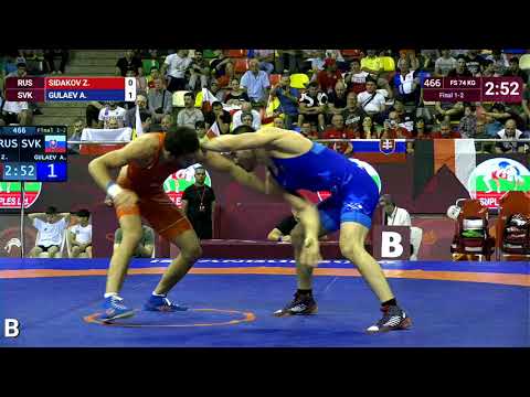 GOLD FS - 74 kg: Z. SIDAKOV (RUS) v. A. GULAEV (SVK)